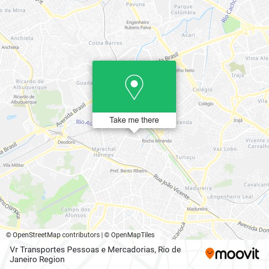 Vr Transportes Pessoas e Mercadorias map