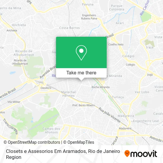 Closets e Assesorios Em Aramados map
