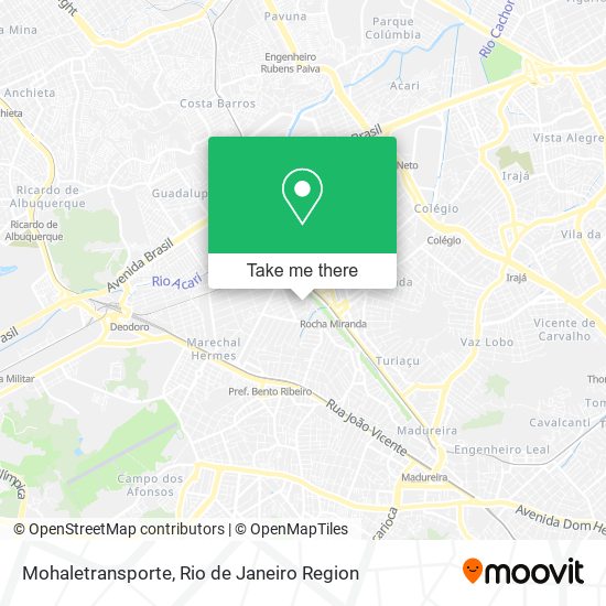 Mapa Mohaletransporte