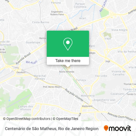 Centenário de São Matheus map