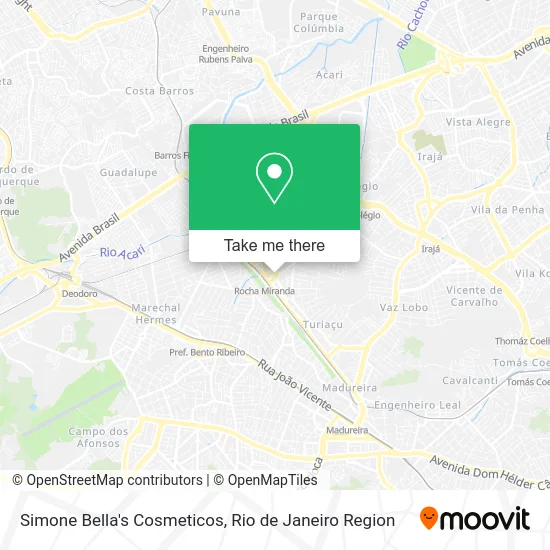 Simone Bella's Cosmeticos map