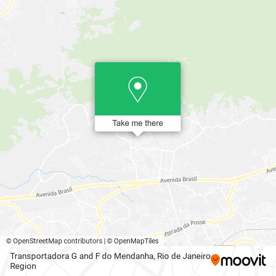 Transportadora G and F do Mendanha map