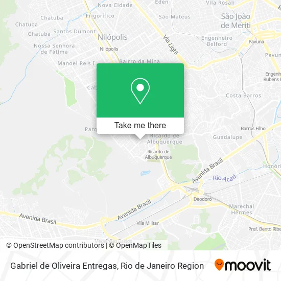 Gabriel de Oliveira Entregas map
