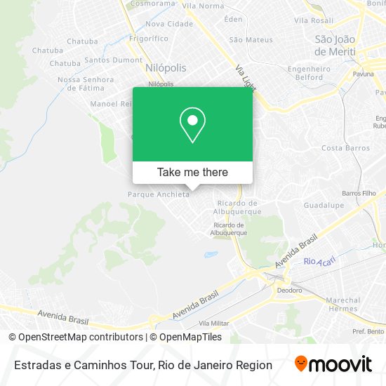 Estradas e Caminhos Tour map