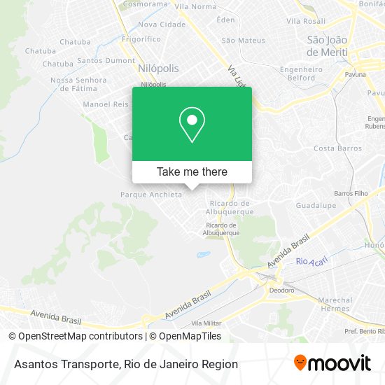 Asantos Transporte map