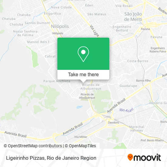 Ligeirinho Pizzas map