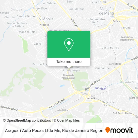 Araguari Auto Pecas Ltda Me map