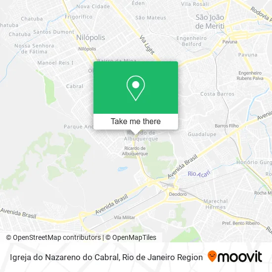 Igreja do Nazareno do Cabral map