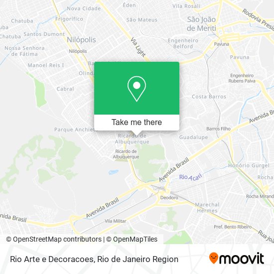 Rio Arte e Decoracoes map