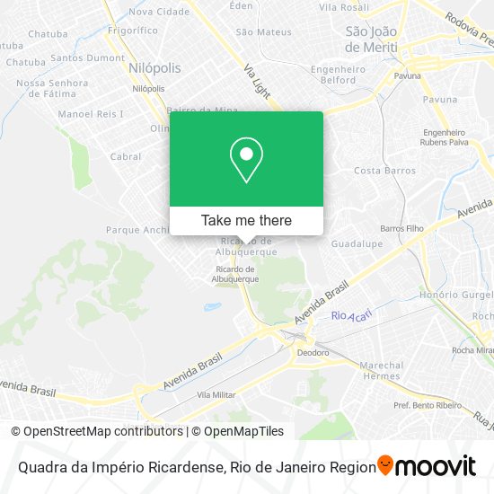 Quadra da Império Ricardense map