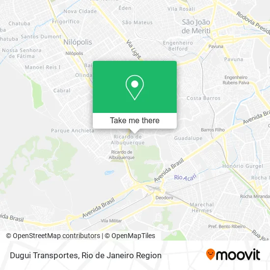 Dugui Transportes map
