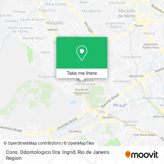 Cons. Odontologico Dra. Ingrid map