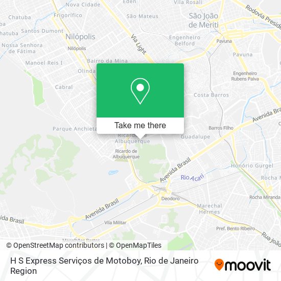 Mapa H S Express Serviços de Motoboy