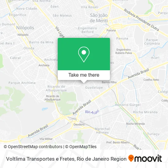 Voltlima Transportes e Fretes map