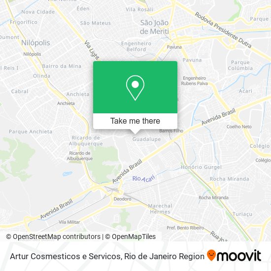 Artur Cosmesticos e Servicos map