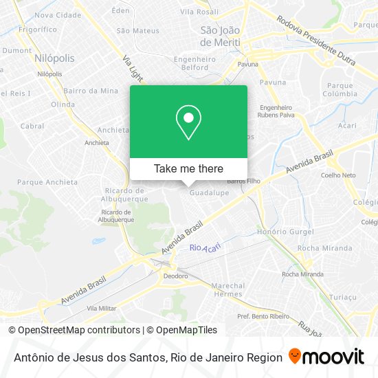 Antônio de Jesus dos Santos map
