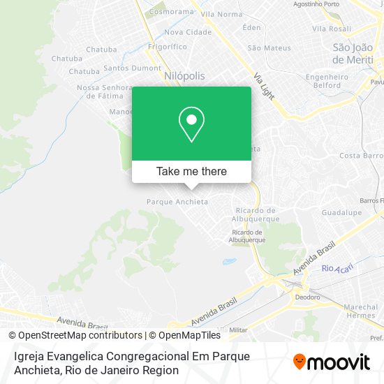 Mapa Igreja Evangelica Congregacional Em Parque Anchieta