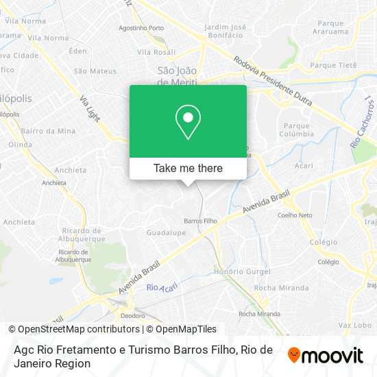 Agc Rio Fretamento e Turismo Barros Filho map