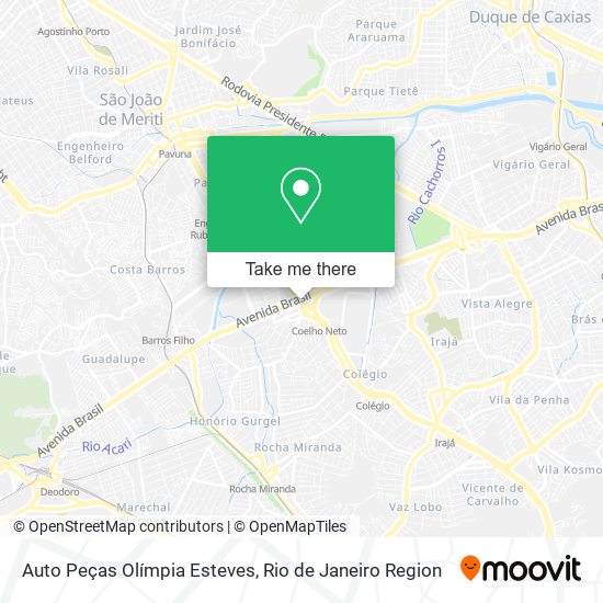 Auto Peças Olímpia Esteves map
