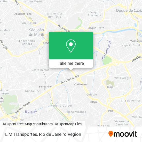 L M Transportes map