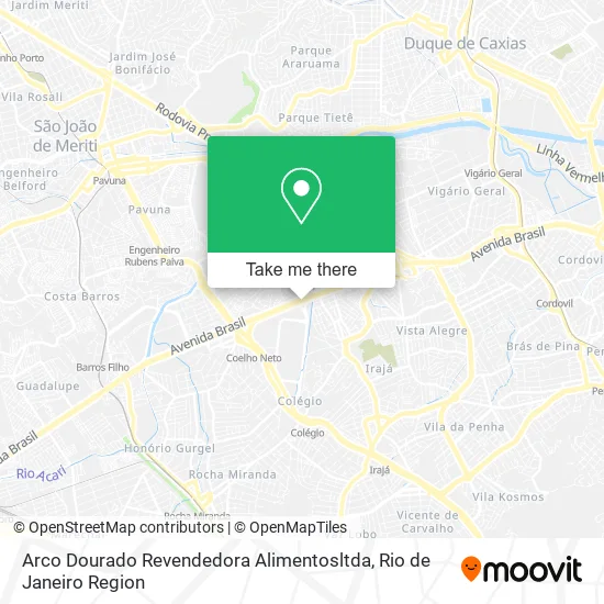 Arco Dourado Revendedora Alimentosltda map