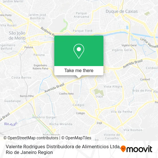 Valente Rodrigues Distribuidora de Alimenticios Ltda map
