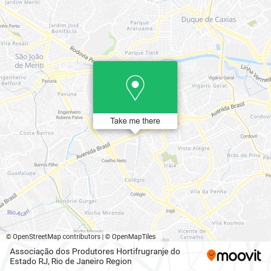 Associação dos Produtores Hortifrugranje do Estado RJ map