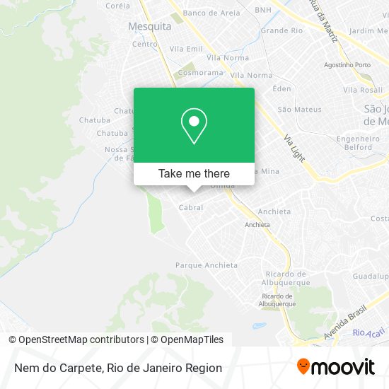 Mapa Nem do Carpete