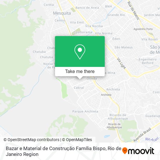 Mapa Bazar e Material de Construção Família Bispo