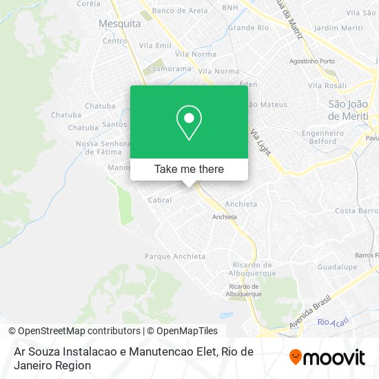 Mapa Ar Souza Instalacao e Manutencao Elet