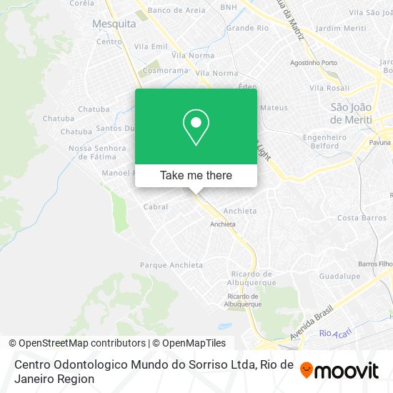 Centro Odontologico Mundo do Sorriso Ltda map