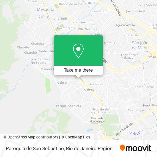 Mapa Paróquia de São Sebastião