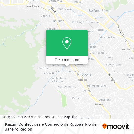 Mapa Kazum Confecções e Comércio de Roupas