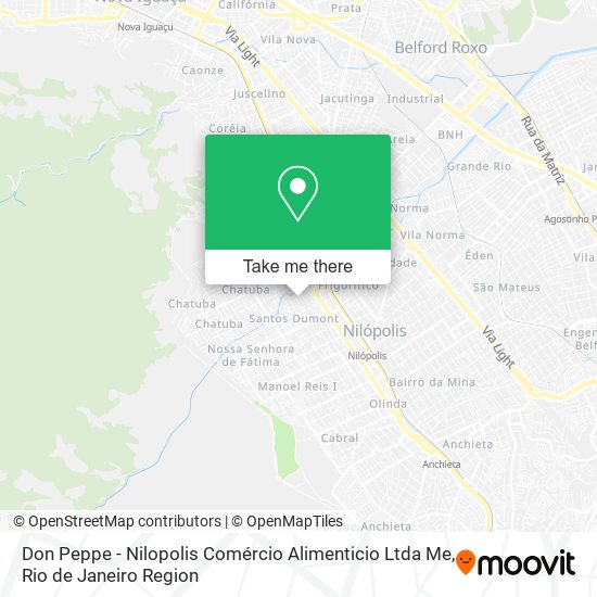 Mapa Don Peppe - Nilopolis Comércio Alimenticio Ltda Me