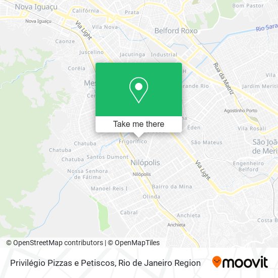 Mapa Privilégio Pizzas e Petiscos