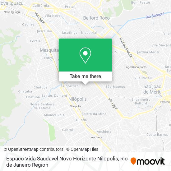 Espaco Vida Saudavel Novo Horizonte Nilopolis map