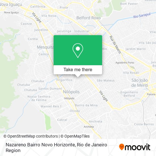 Mapa Nazareno Bairro Novo Horizonte