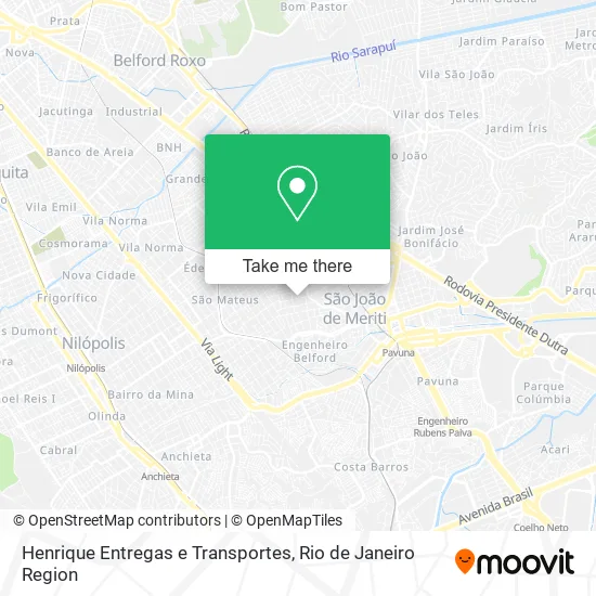 Henrique Entregas e Transportes map