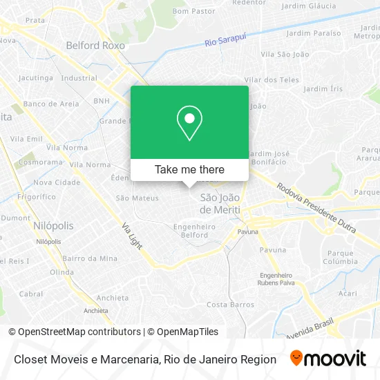Closet Moveis e Marcenaria map