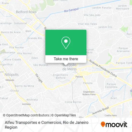 Alfeu Transportes e Comercios map