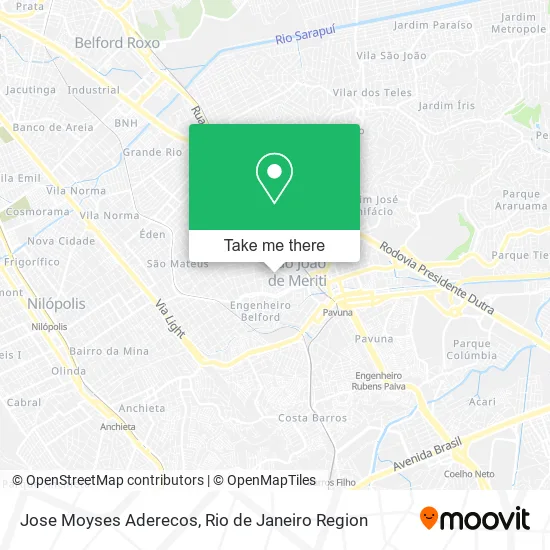 Jose Moyses Aderecos map