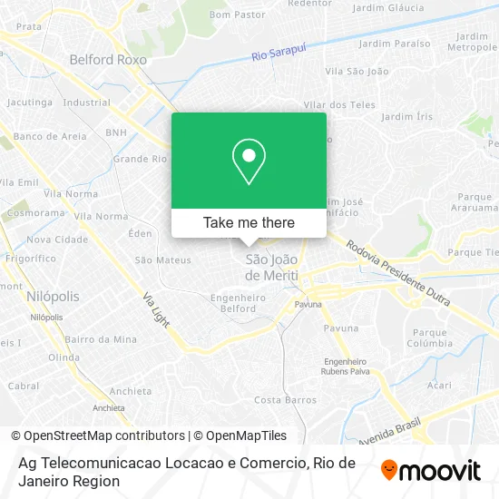 Ag Telecomunicacao Locacao e Comercio map