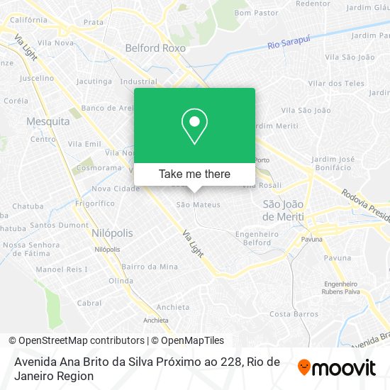 Mapa Avenida Ana Brito da Silva Próximo ao 228