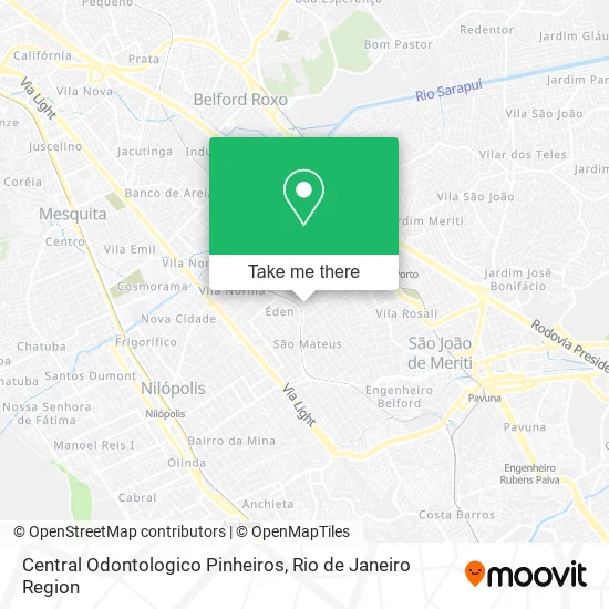 Central Odontologico Pinheiros map