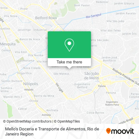 Mello's Doceria e Transporte de Alimentos map