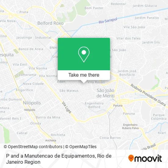 P and a Manutencao de Equipamentos map