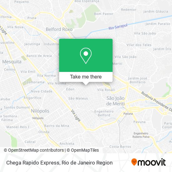 Chega Rapido Express map