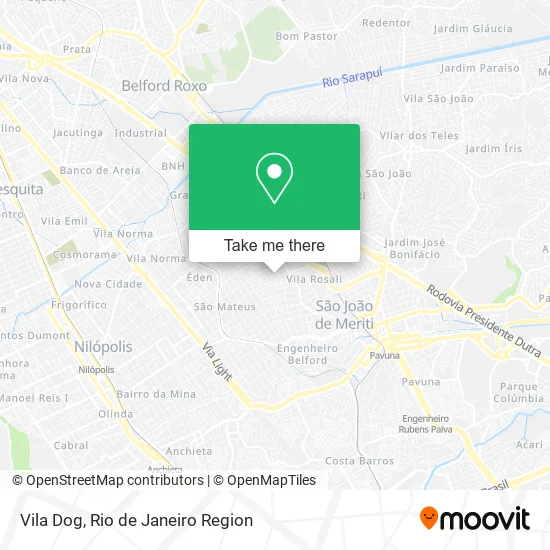 Vila Dog map