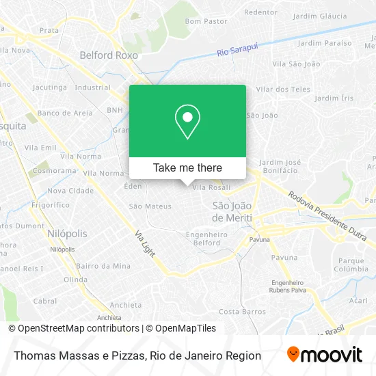 Thomas Massas e Pizzas map