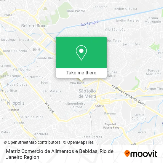 Matriz Comercio de Alimentos e Bebidas map